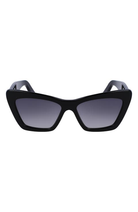 55mm Gradient Rectangular Sunglasses