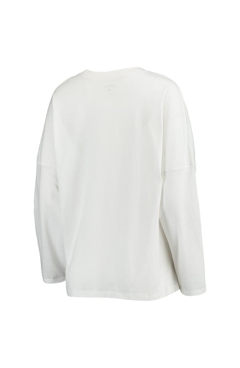 LEAGUE COLLEGIATE WEAR Women's League Collegiate Wear White Nebraska Huskers Clothesline Oversized Long Sleeve T-Shirt, Alternate, color,