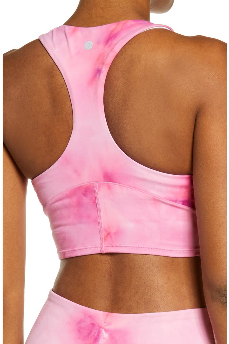 Live In Spray Dye Racerback Bra, Alternate, color, PINK DANDY