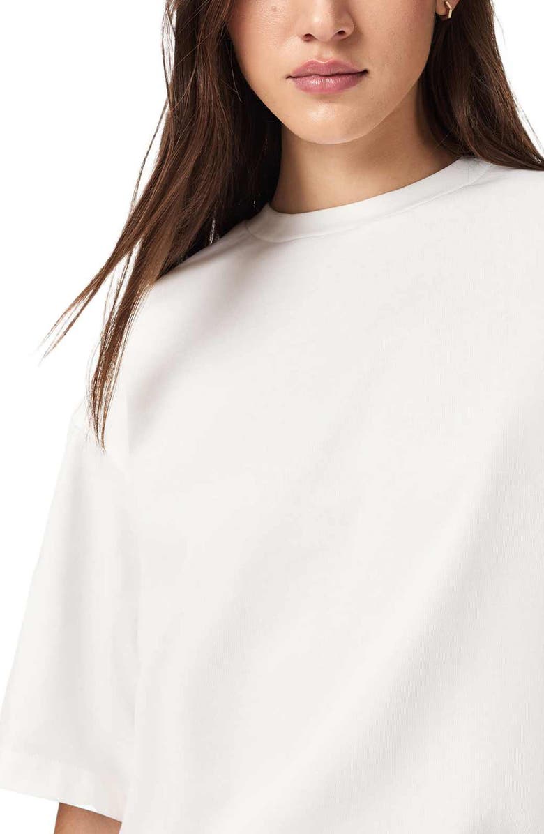 AllSaints Esme Amelie Crochet Heart Back T-Shirt, Alternate, color, Ecru White