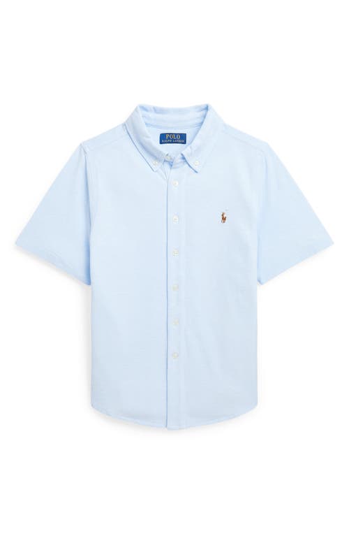 POLO RALPH LAUREN POLO RALPH LAUREN KIDS' SHORT SLEEVE COTTON PIQUÉ BUTTON-DOWN SHIRT 
