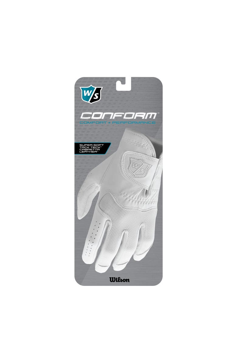 WILSON Staff Conform Womens Golf Glove, Alternate, color, White