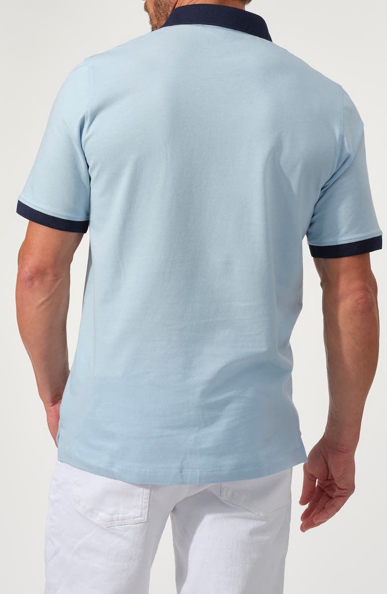 STUDIO GARNET LOS ANGELES Chest Pocket Stretch Cotton Polo, Alternate, color, Lake