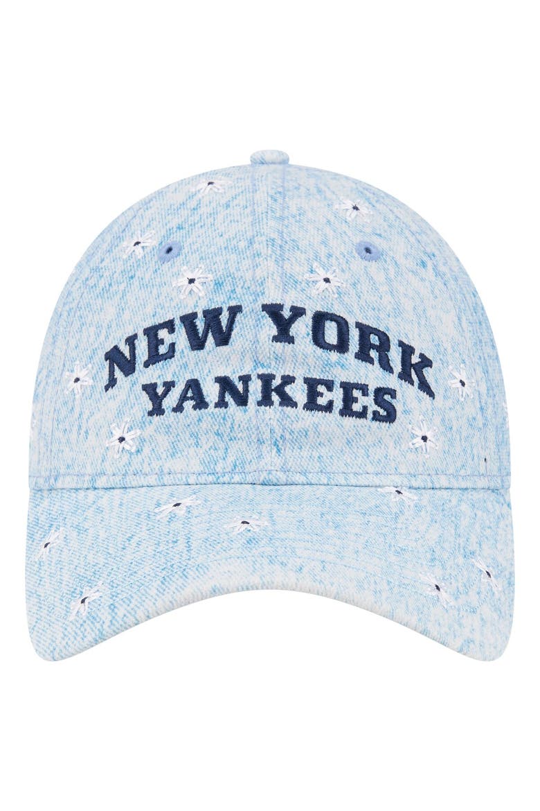 Women's New Era  Light Blue New York Yankees Daisy All Over 9TWENTY Adjustable Hat, Alternate, color, Light Blue