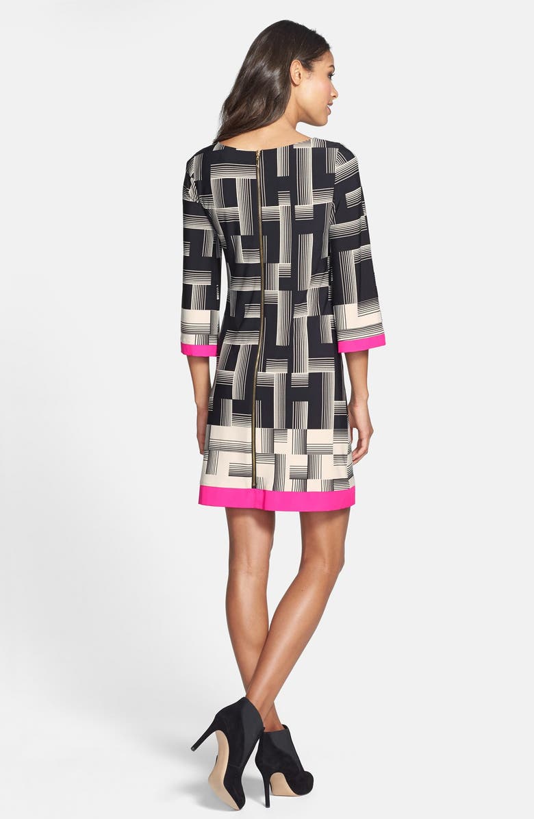 Eliza J Print Jersey Shift Dress, Alternate, color, 