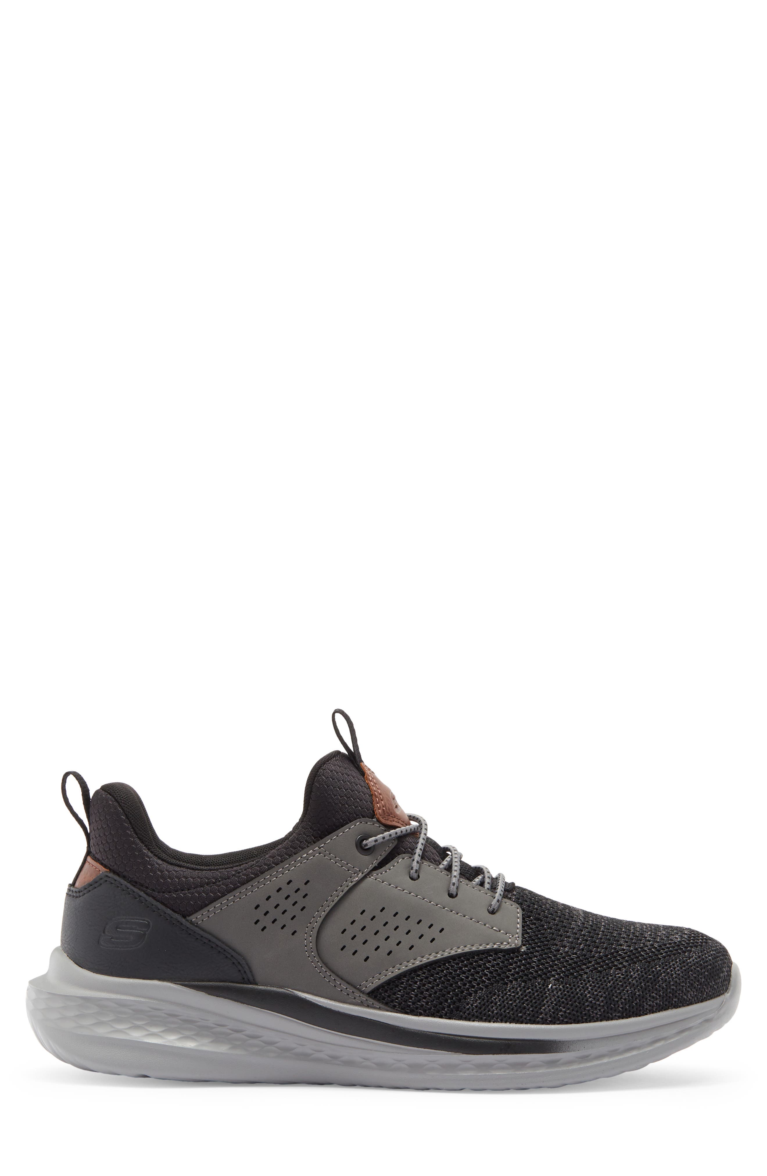 SKECHERS Relaxed Fit: Slade Breyer Sneaker, Alternate, color, Black/ Grey