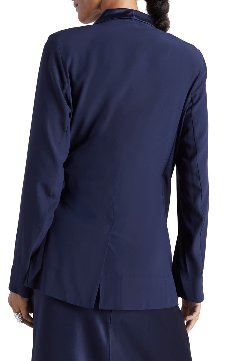 Splendid x Kate Young Stretch Silk Wrap Blazer, Alternate, color, 