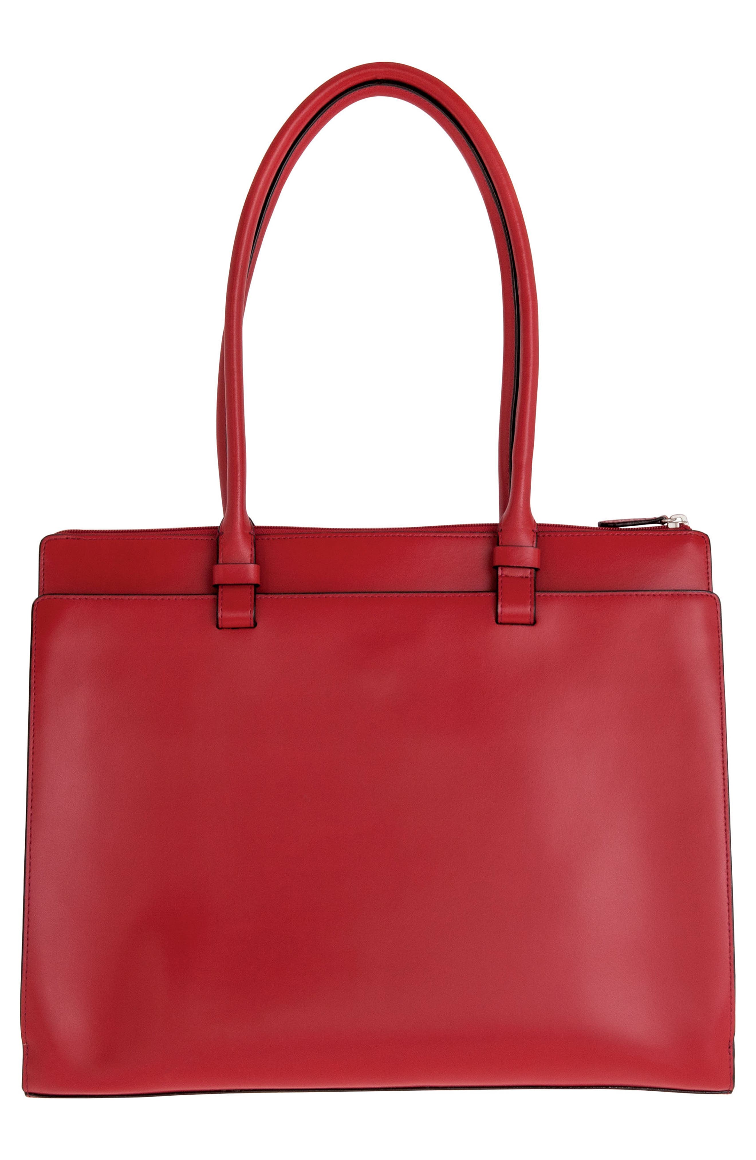 Lodis 'Audrey Collection - Jessica' Leather Tote, Alternate, color, RED