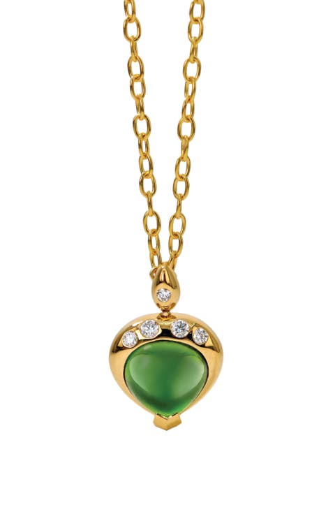 18K Gold Grand Gumdrop Pendant Necklace