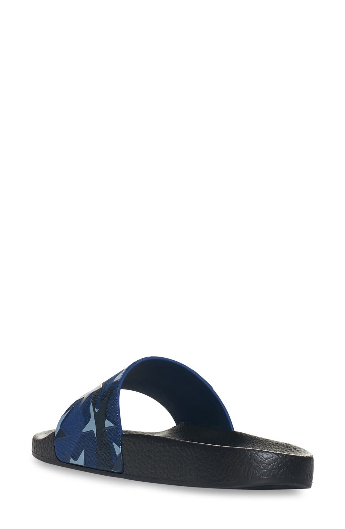 Valentino Star Print Sport Sandal, Alternate, color, DENIM BLUE