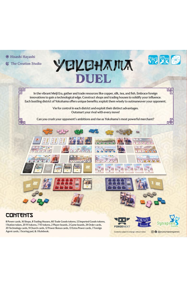 Synapses Games Yokohama Duel Strategy Board Game, Alternate, color, Multicolored
