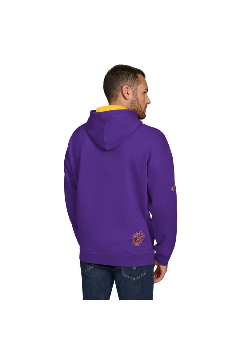 Men's Tommy Jeans Purple Los Angeles Lakers Sebastian Pullover Hoodie, Alternate, color, Purple