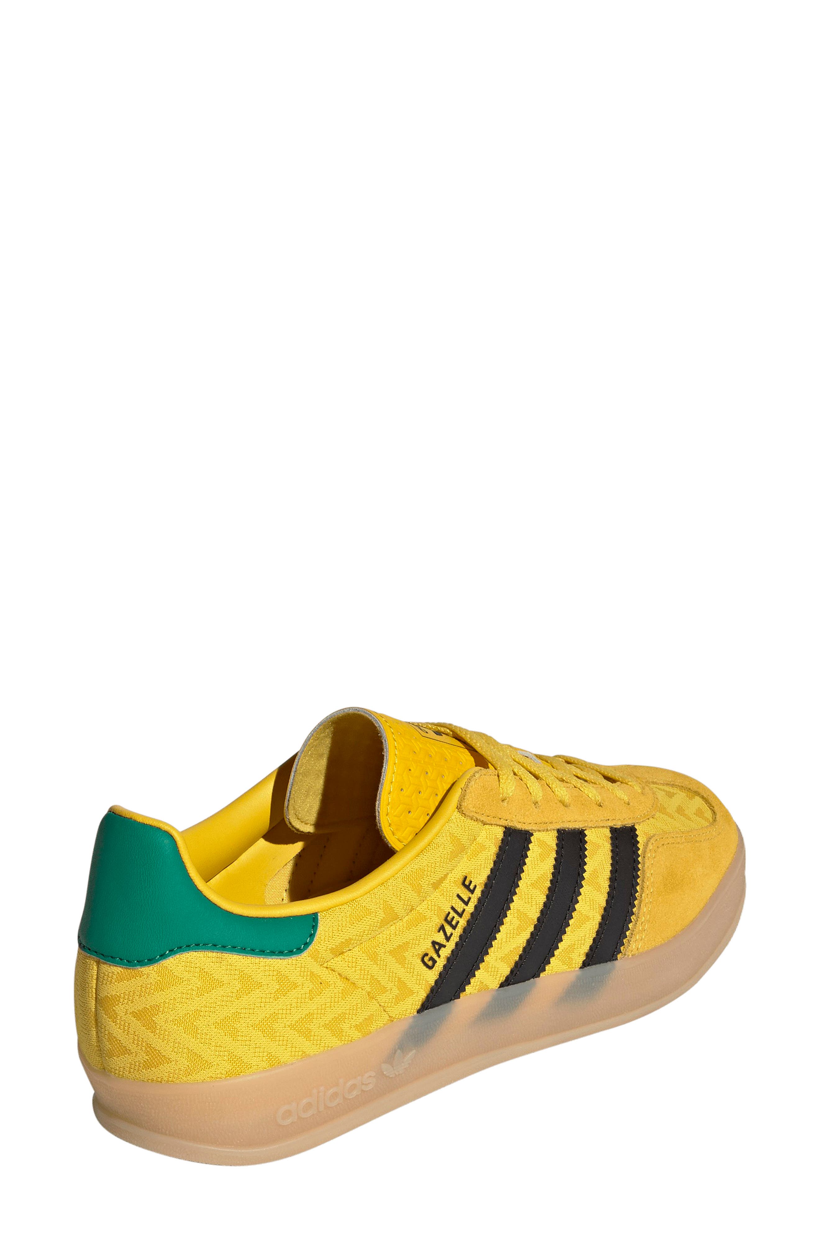 adidas Gazelle Indoor Sneaker, Alternate, color, Eqt Yellow/ Core Black/ Gum 3