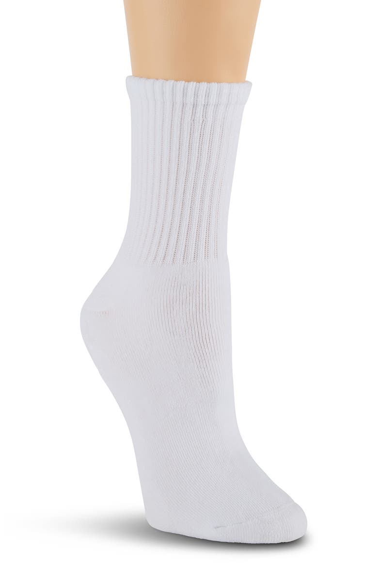 Assorted 6-Pack Cushioned Crew Socks, Alternate, color, BLUE/ WHITE