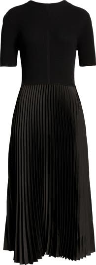 Fadrid Ribbed Pleated A-Line Dress