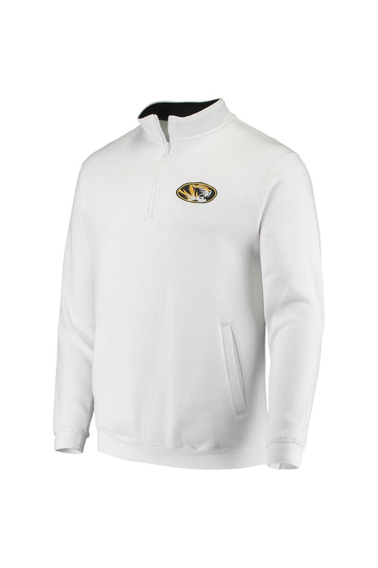 Men's Colosseum White Missouri Tigers Tortugas Logo Quarter-Zip Jacket, Alternate, color, White