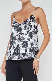 Jane Rose Print Silk Camisole