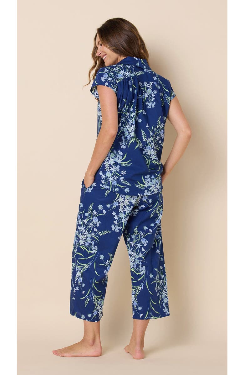 The Cat's Pajamas Luxe Pima Capri Floral Set, Alternate, color, Garden Posy