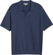 Madewell Johnny-Collar Cotton Slub Sweater Polo
