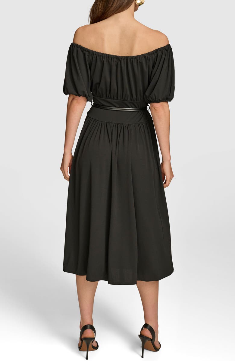 Donna Karan New York Off the Shoulder Midi Dress, Alternate, color, 