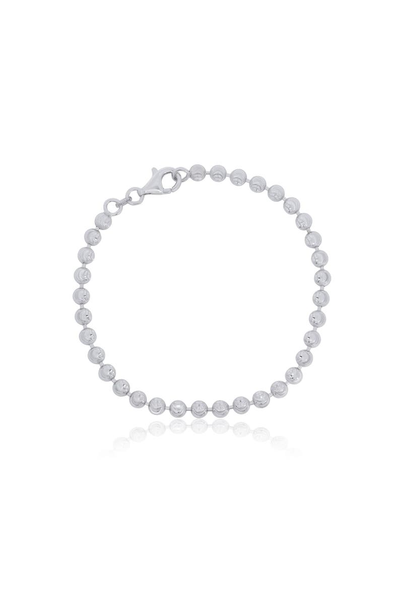 Moon Bead Chain Bracelet, Main, color, Sterling Silver