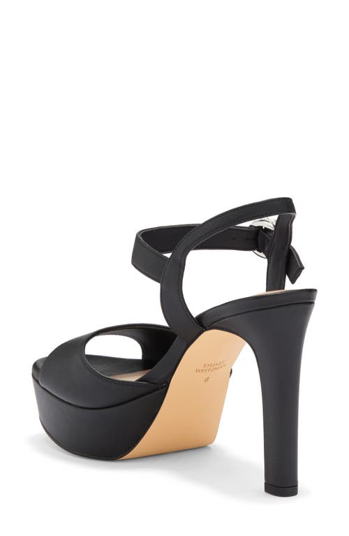 Stuart Weitzman Piper 110 Platform Sandal In Black