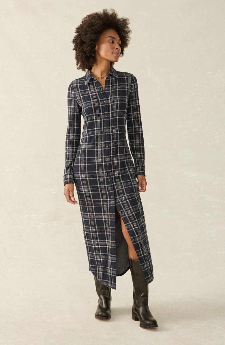 Faherty Legend Plaid Long Sleeve Shirtdress, Alternate, color, 