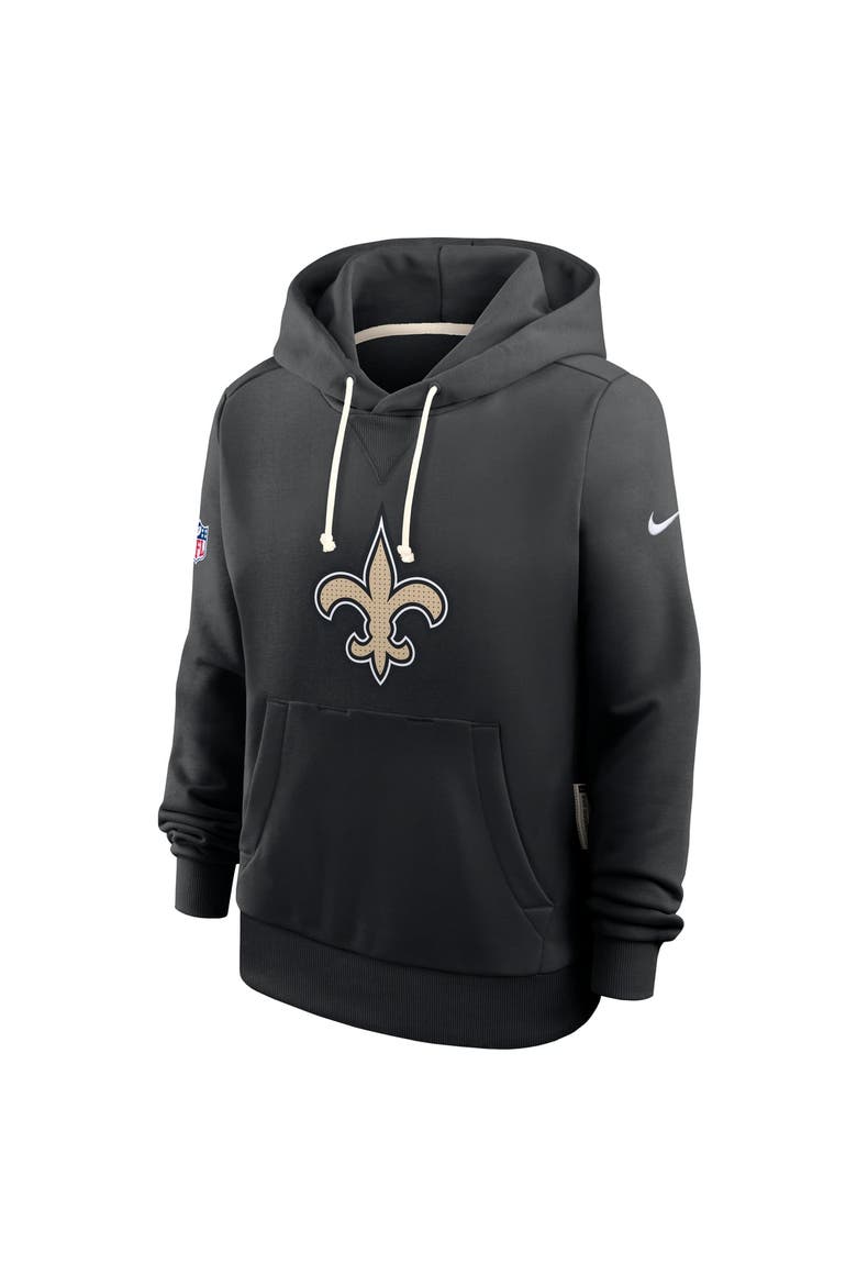 Women's Nike Black New Orleans Saints Sideline Standard Issue Initial Home Dri-FIT Hoodie, Alternate, color, Black