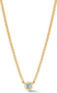 Dower & Hall Aquamarine Round Dewdrop Pendant