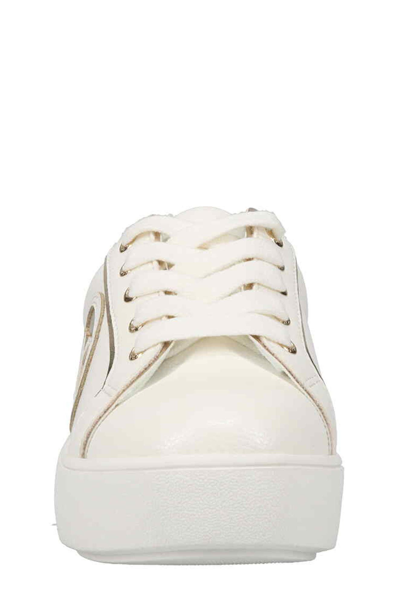 MICHAEL Michael Kors Kids
 Jordana Poppy Platform Sneaker, Alternate, color, White/ Gold