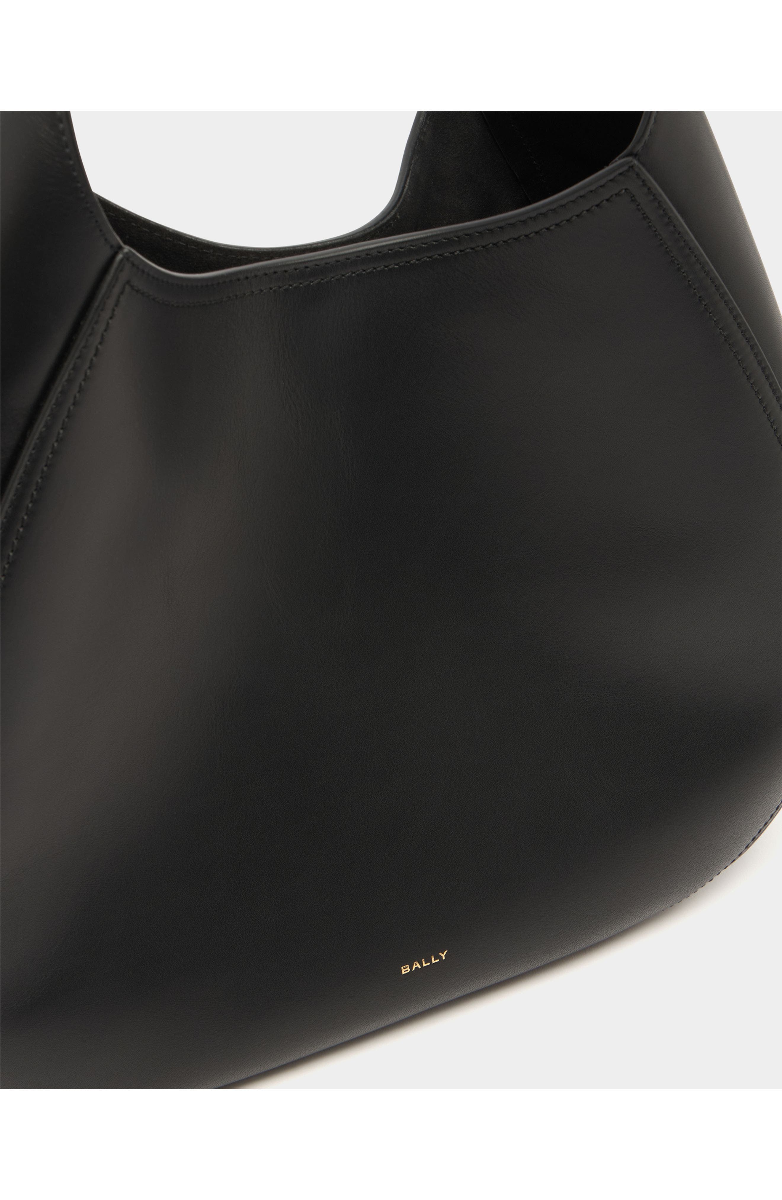 Bally Althea Hobo Bag in Leather, Alternate, color, Black
