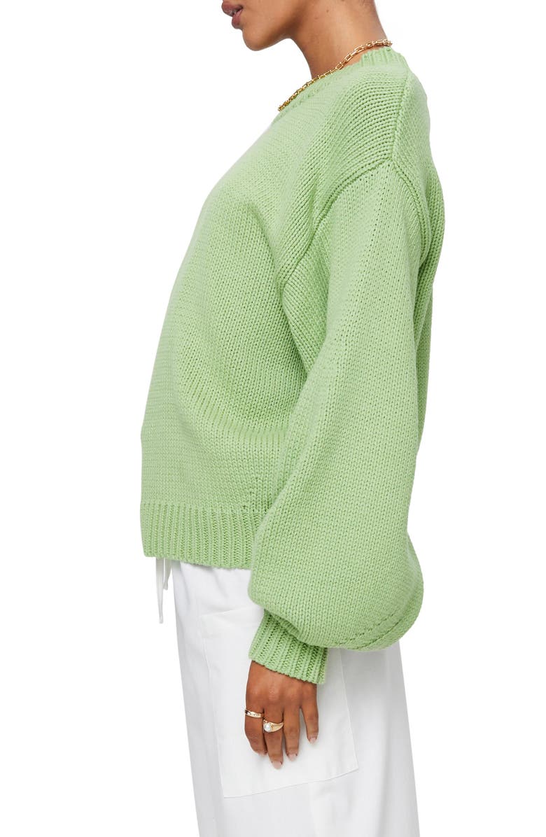 Princess Polly Harmony Balloon Sleeve Sweater, Alternate, color, Sage