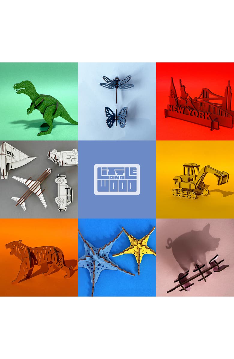 Little & Wood Woodlet Statue of Liberty 3D Puzzle Kit, Ages 6+, Alternate, color, Multicolored