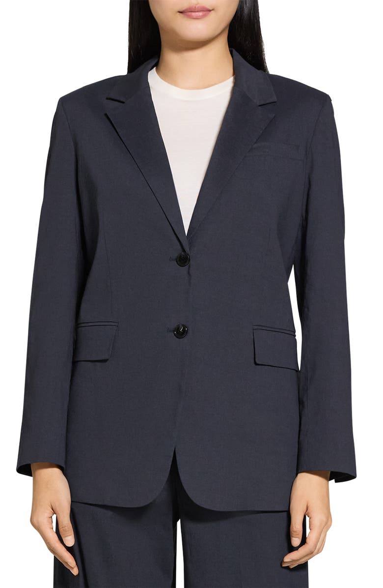 Theory Linen Blend Blazer, Main, color, Concord