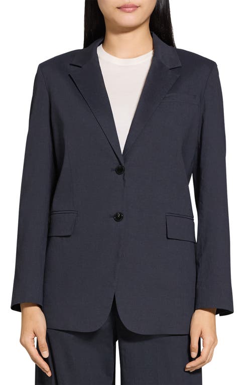 Theory Oversized Crunch Linen Blazer In Concord