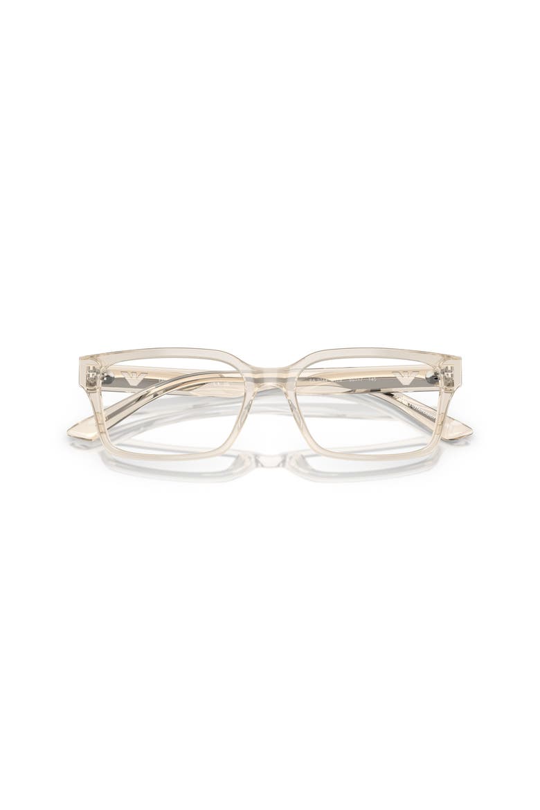 55mm Rectangle optical glasses, Alternate, color, Transparent