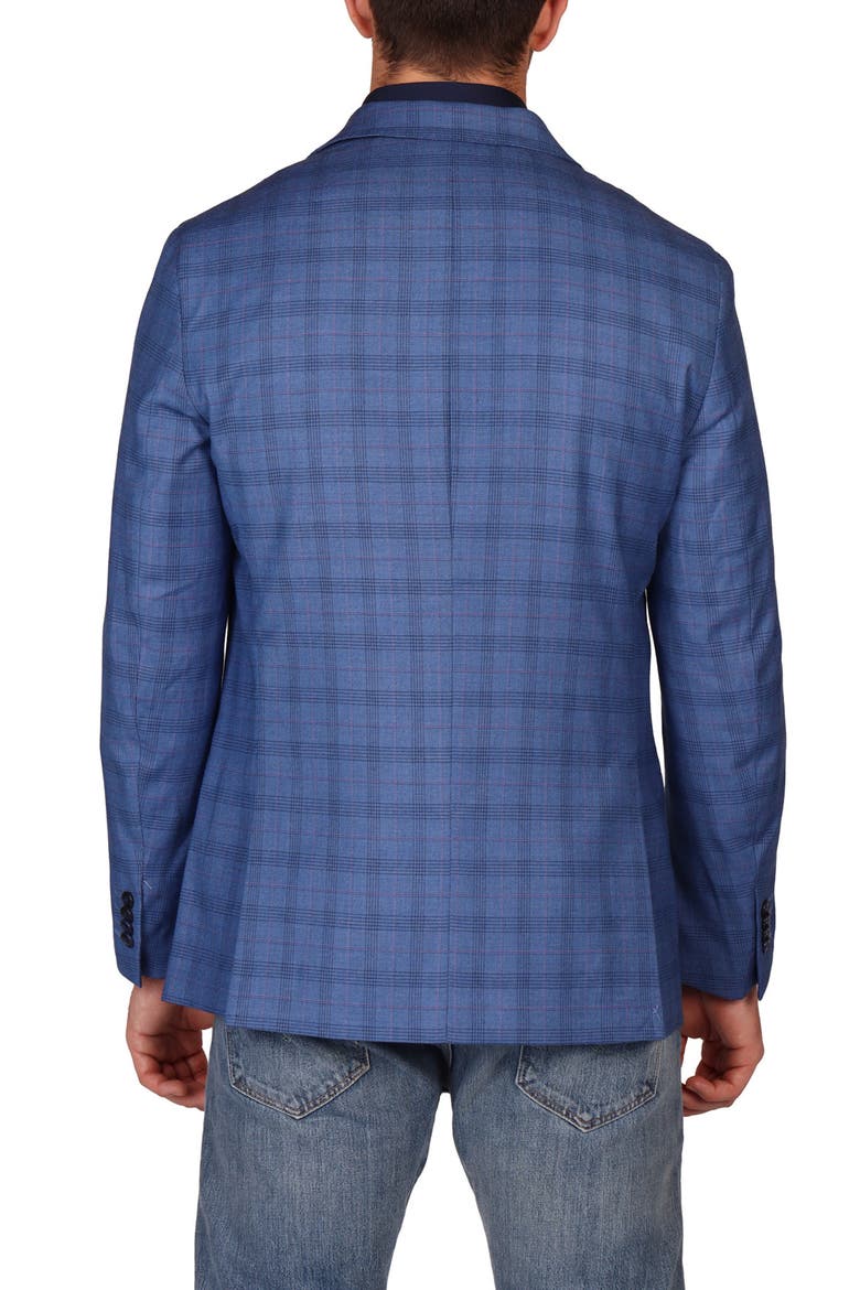 Modern Fit Windowpane Sport Coat, Alternate, color, BLUE
