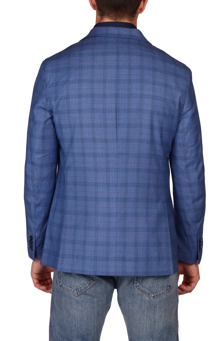 TailorByrd Modern Fit Windowpane Sport Coat, Alternate, color, Blue