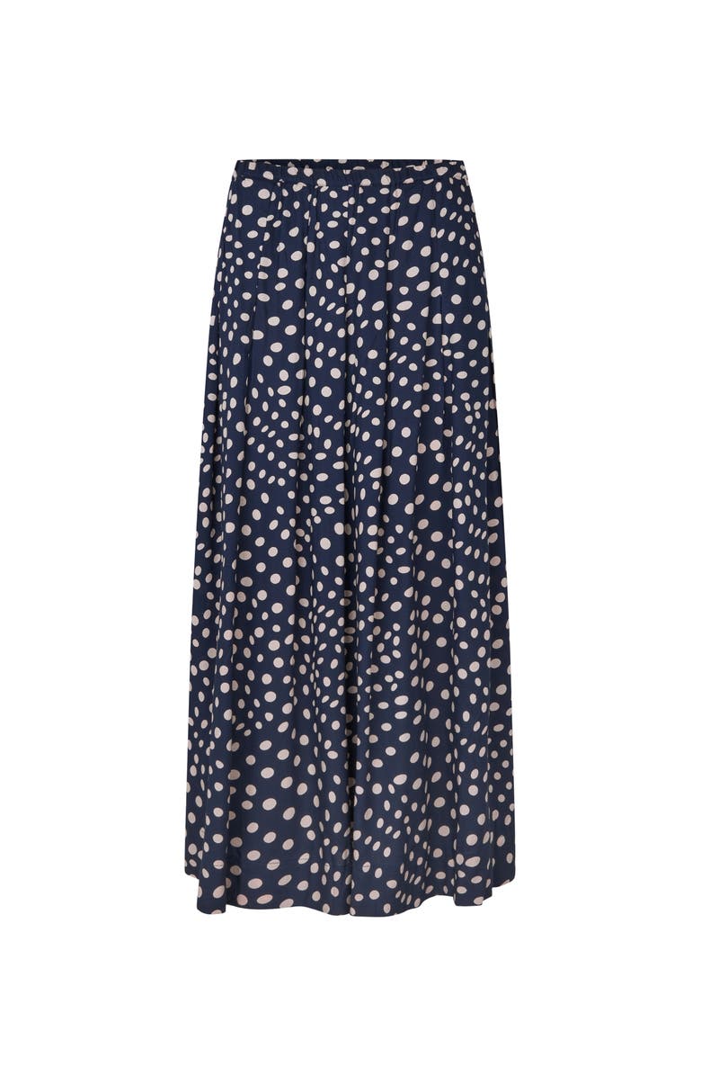 Masai Copenhagen MaSiffan Polka Dot Skirt, Alternate, color, Navy Blazer