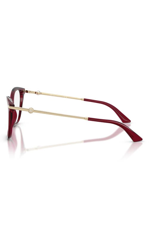 Jimmy Choo 54mm Pillow Optical Glasses In Red