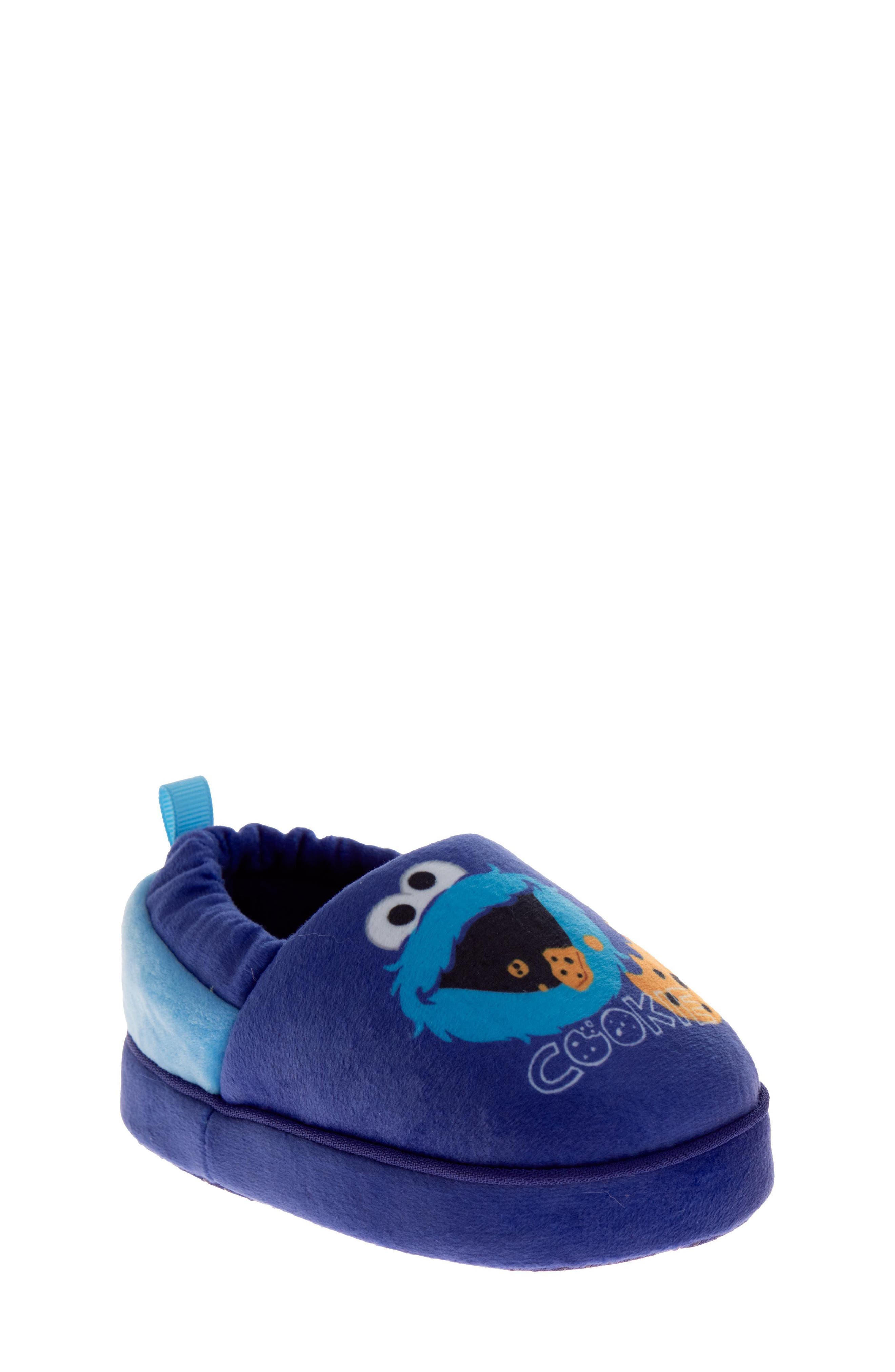 Kids' Sesame Street® Cookie Monster Slipper, Alternate, color, BLUE