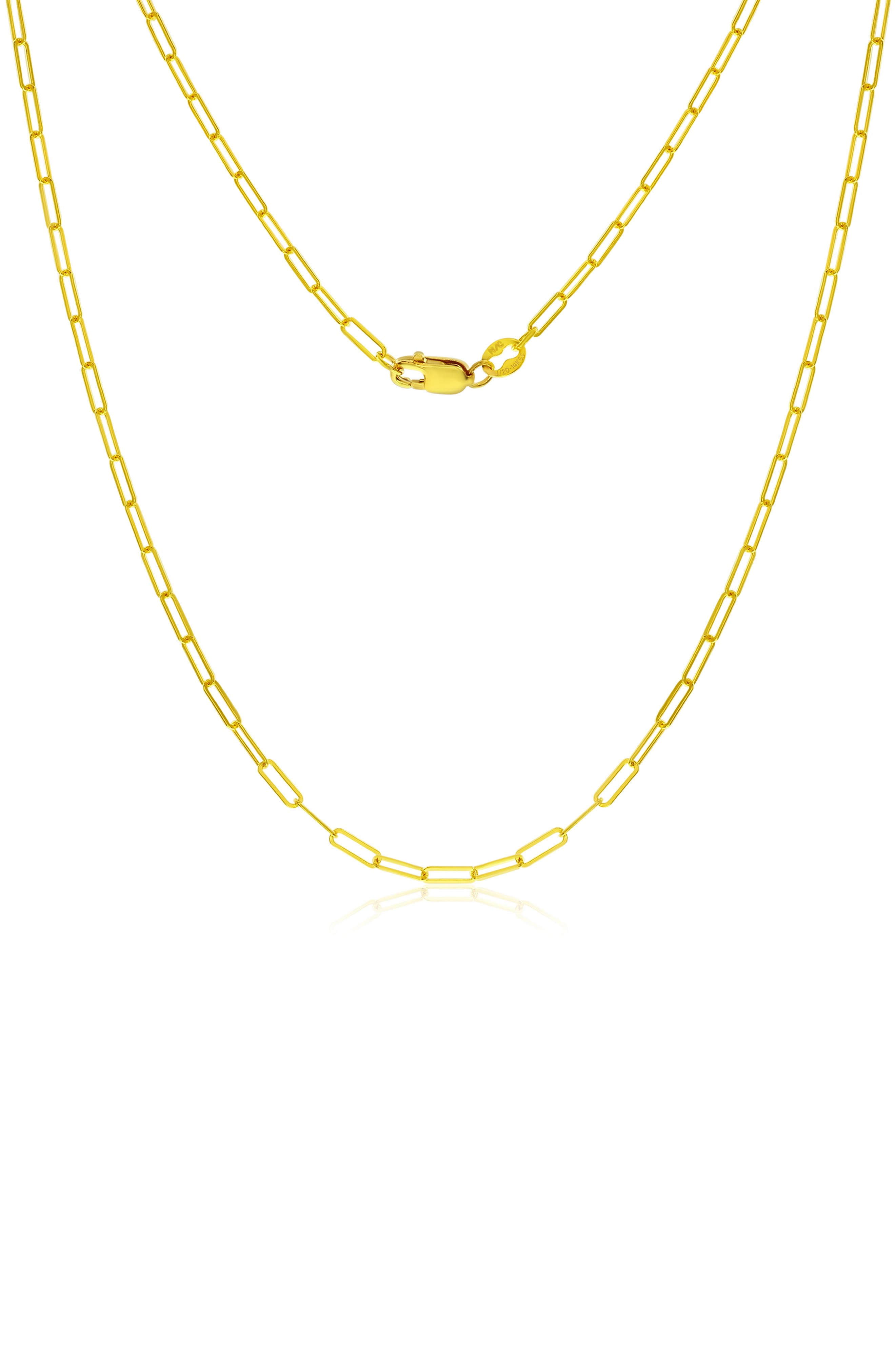 14k Gold Fill Paperclip Chain Necklace