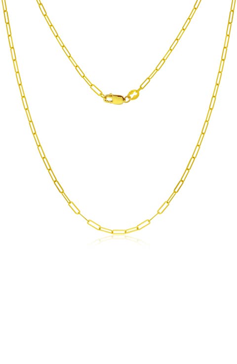 14k Gold Fill Paperclip Chain Necklace