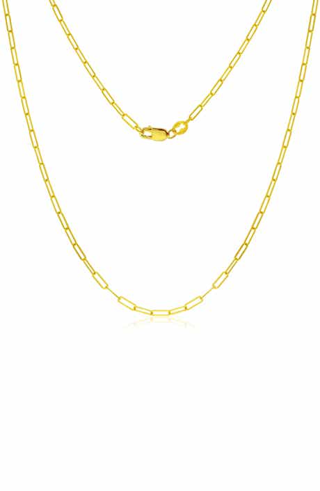 14k Gold Fill Paperclip Chain Necklace