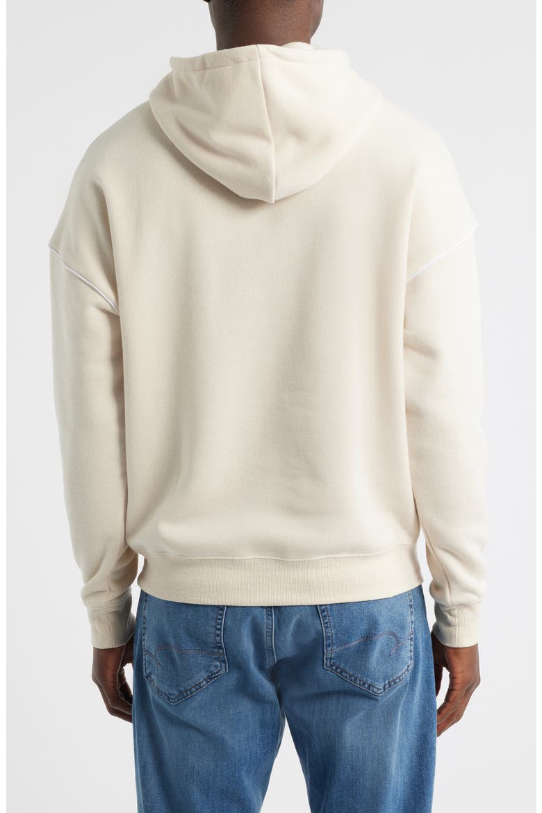 Marcel Oversize Fleece Hoodie, Alternate, color, TAPIOCA/ WHITE