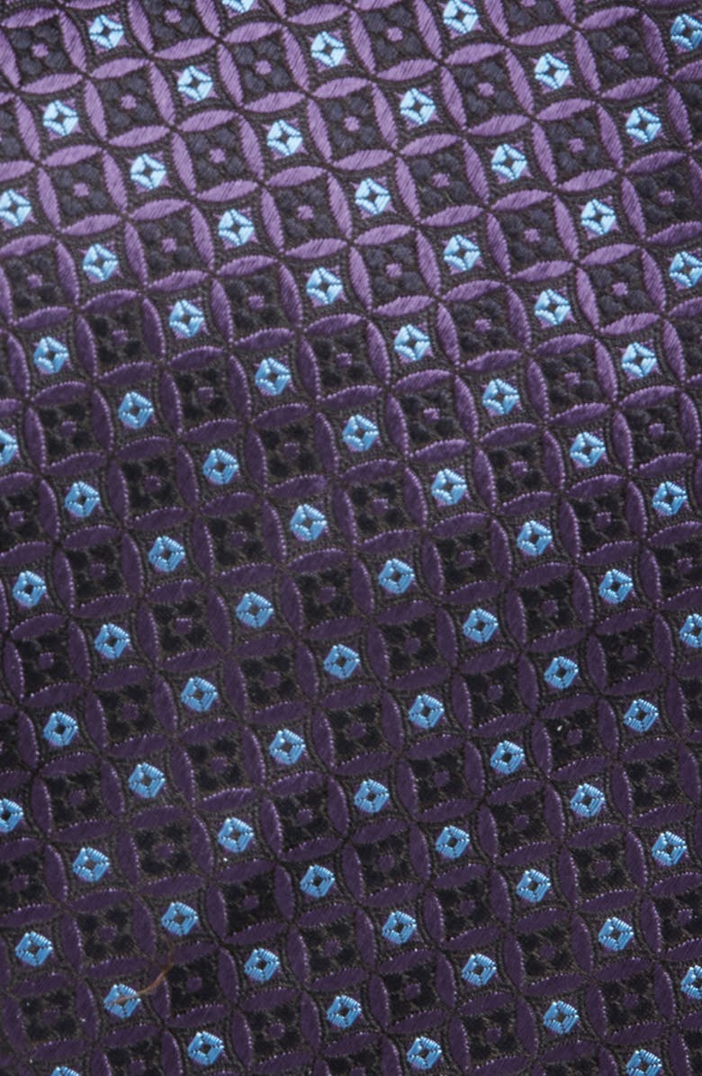 Canali Medallion Silk Tie, Alternate, color, Purple