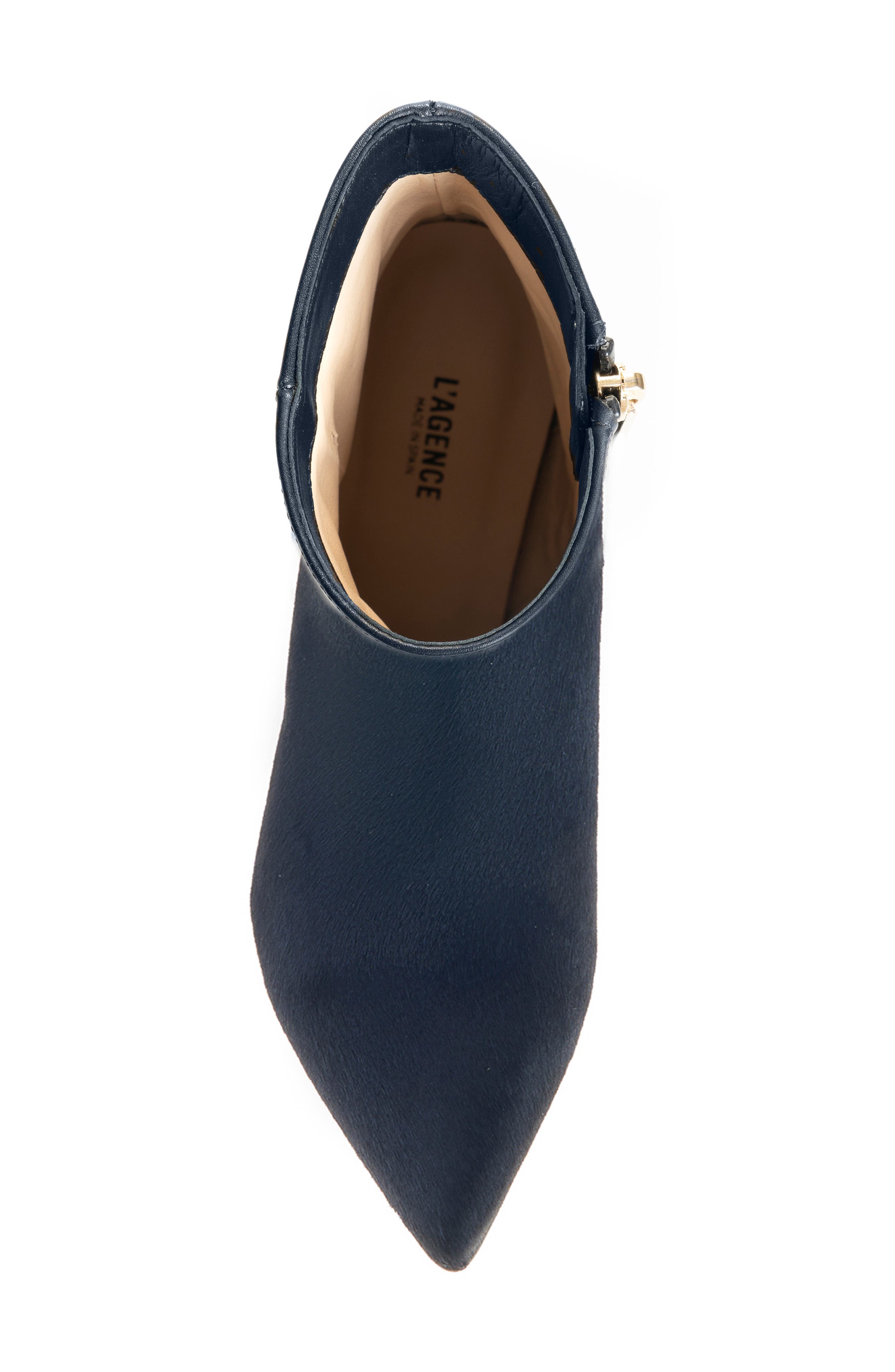 Aimee Pointed Toe Bootie, Alternate, color, MIDNIGHT HAIR CALF