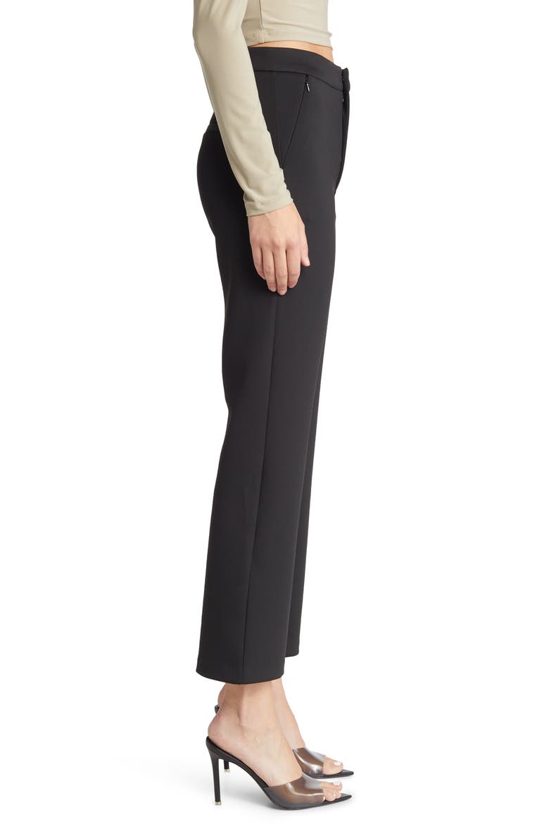 Sculpting Cropped Straight Trousers, Alternate, color, BLACK001