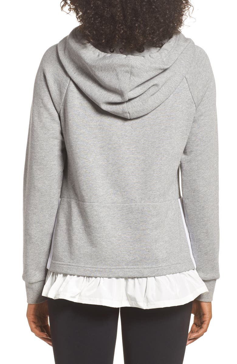 Kate Spade New York ruffle hoodie sweatshirt, Alternate, color, 