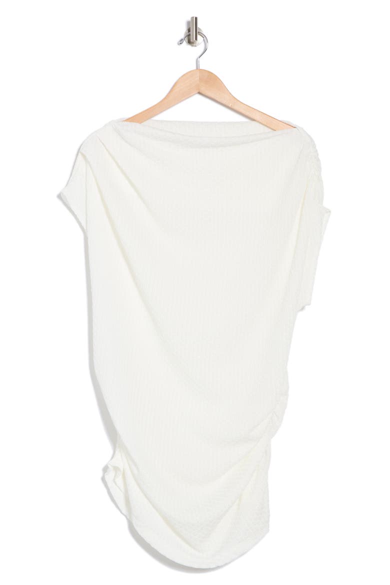Asymmetric Ruched Top, Alternate, color, WHITE